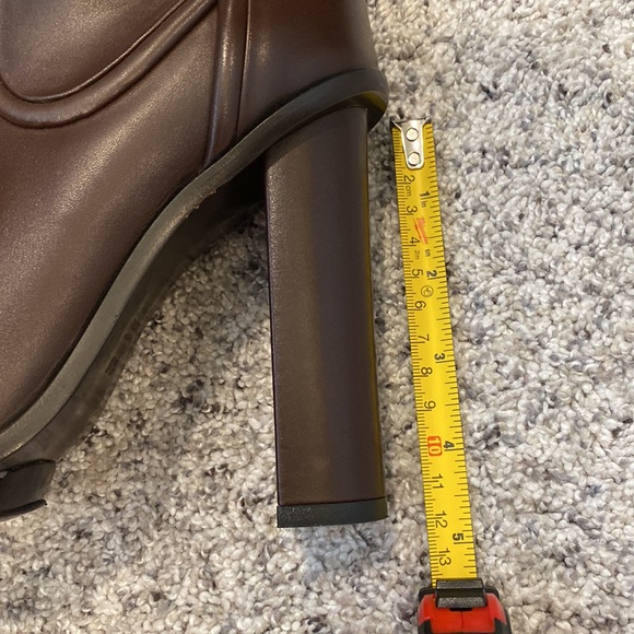 Gucci Lifford Cocoa dark brown leather boots 37.5 7 7.5 GG - Picture 8 of 16